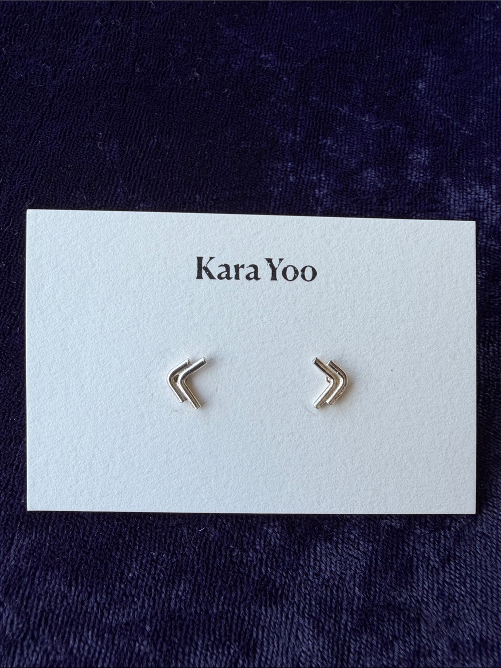 New 925 sterling silver Kara Yoo minimalist earrings